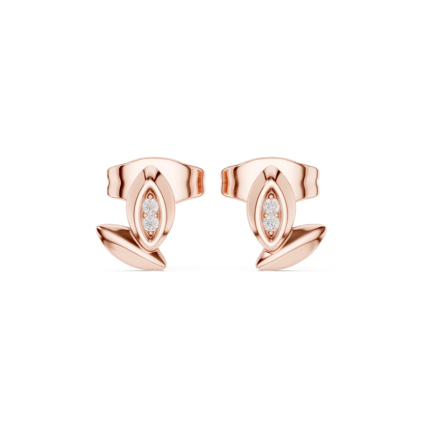 Round Stud Lab Grown Diamond Earrings