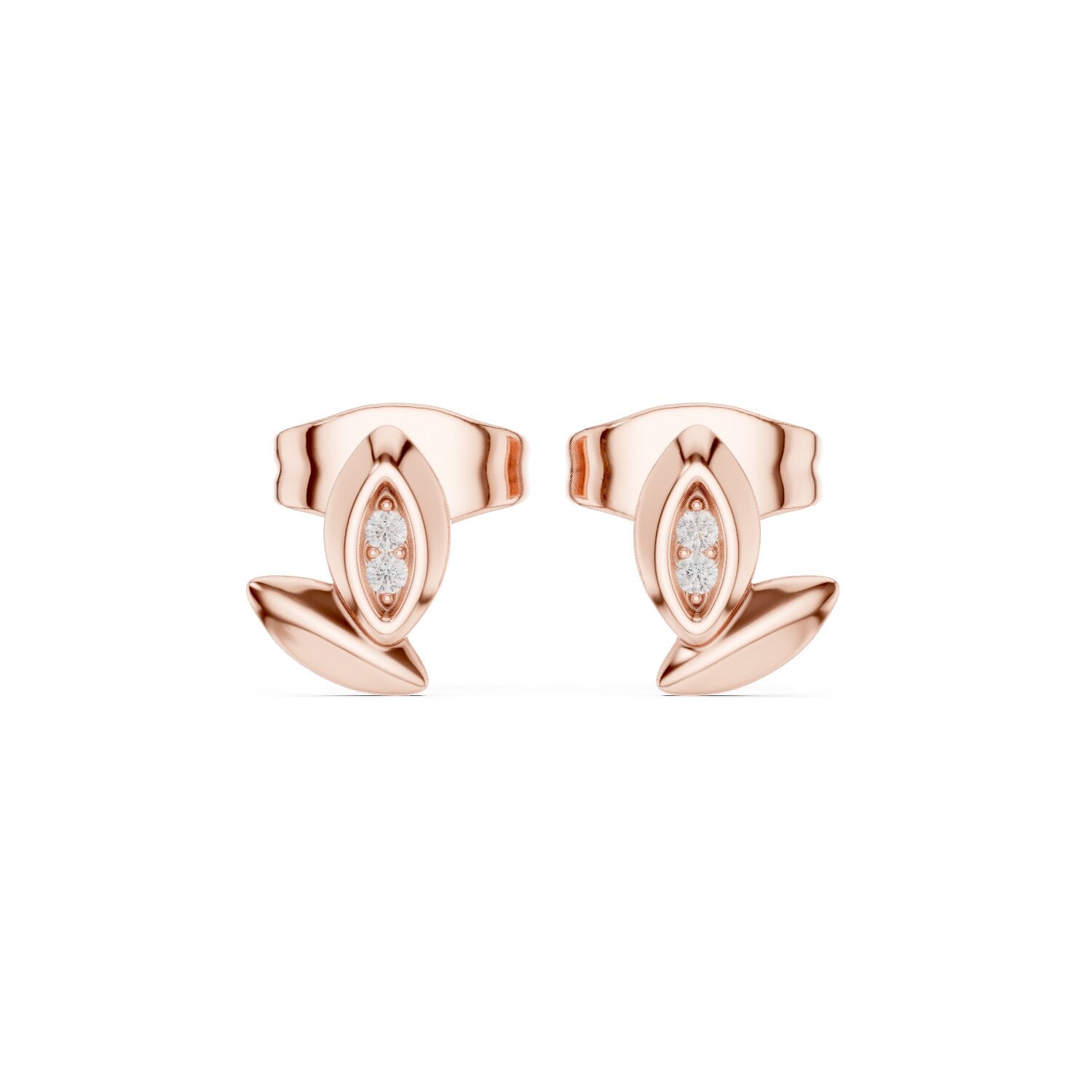 Round Stud Lab Grown Diamond Earrings