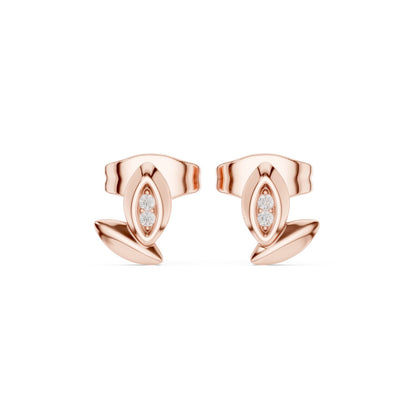 Round Stud Lab Grown Diamond Earrings