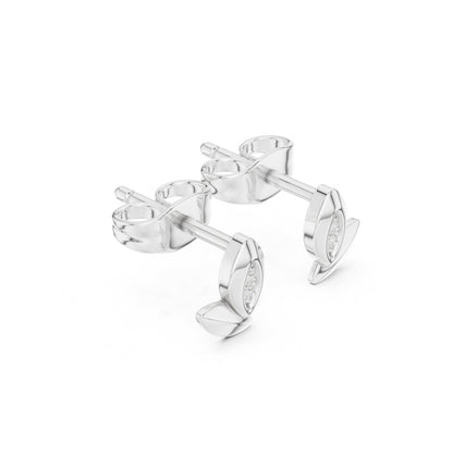 Round Stud Lab Grown Diamond Earrings