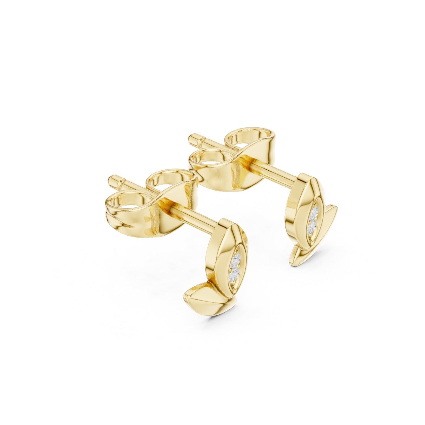 Round Stud Lab Grown Diamond Earrings