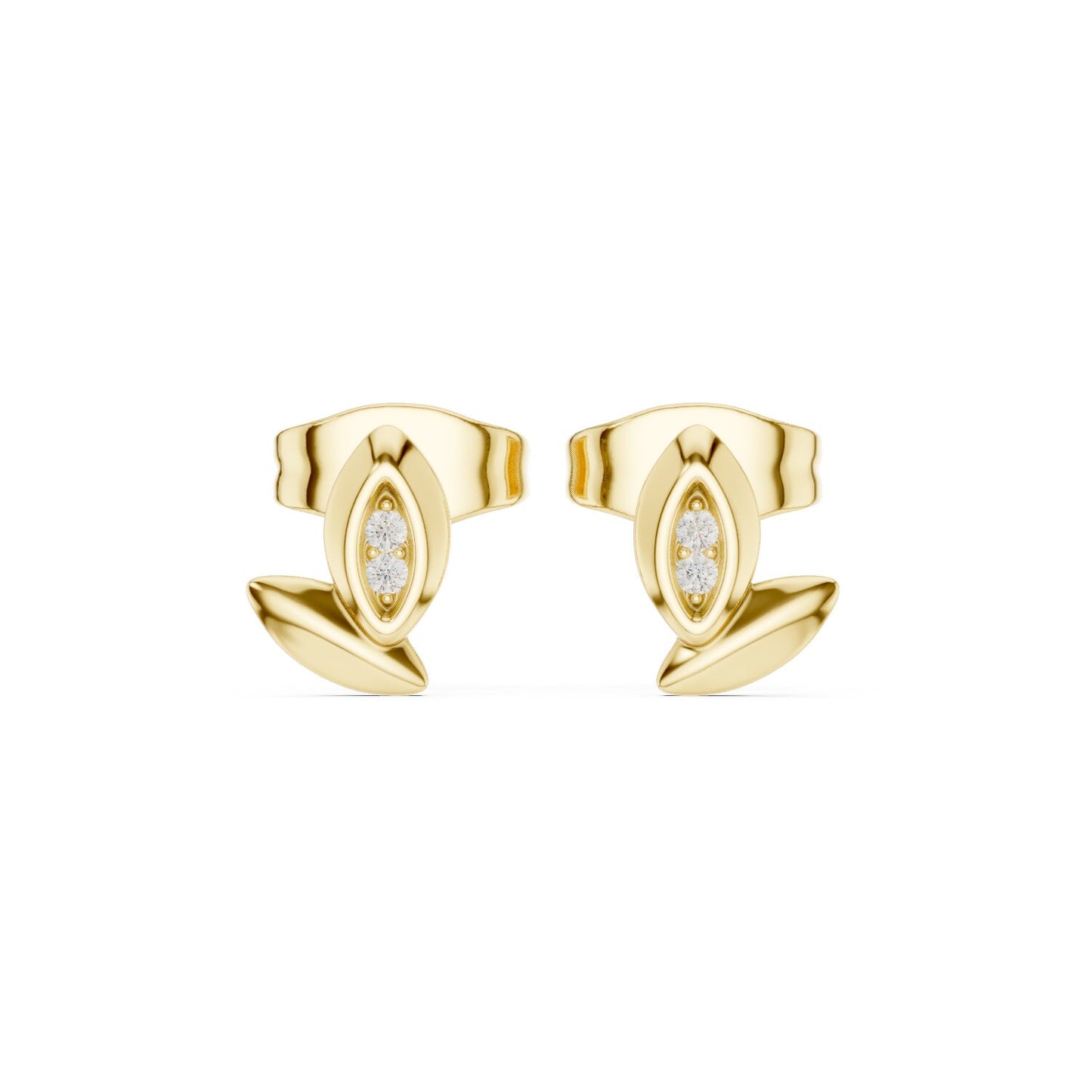 Round Stud Lab Grown Diamond Earrings