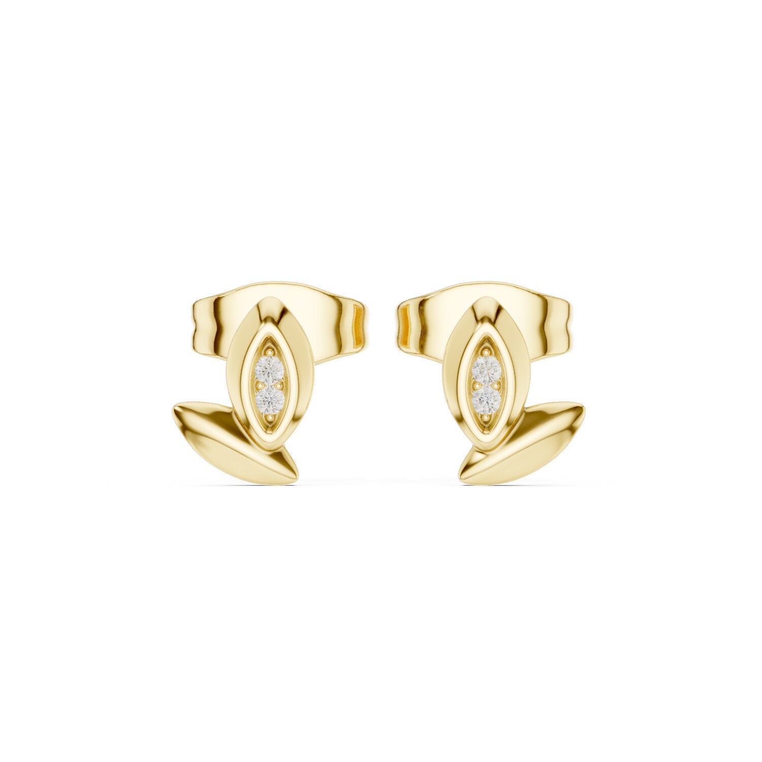 Round Stud Lab Grown Diamond Earrings