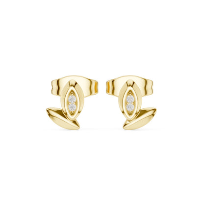 Round Stud Lab Grown Diamond Earrings