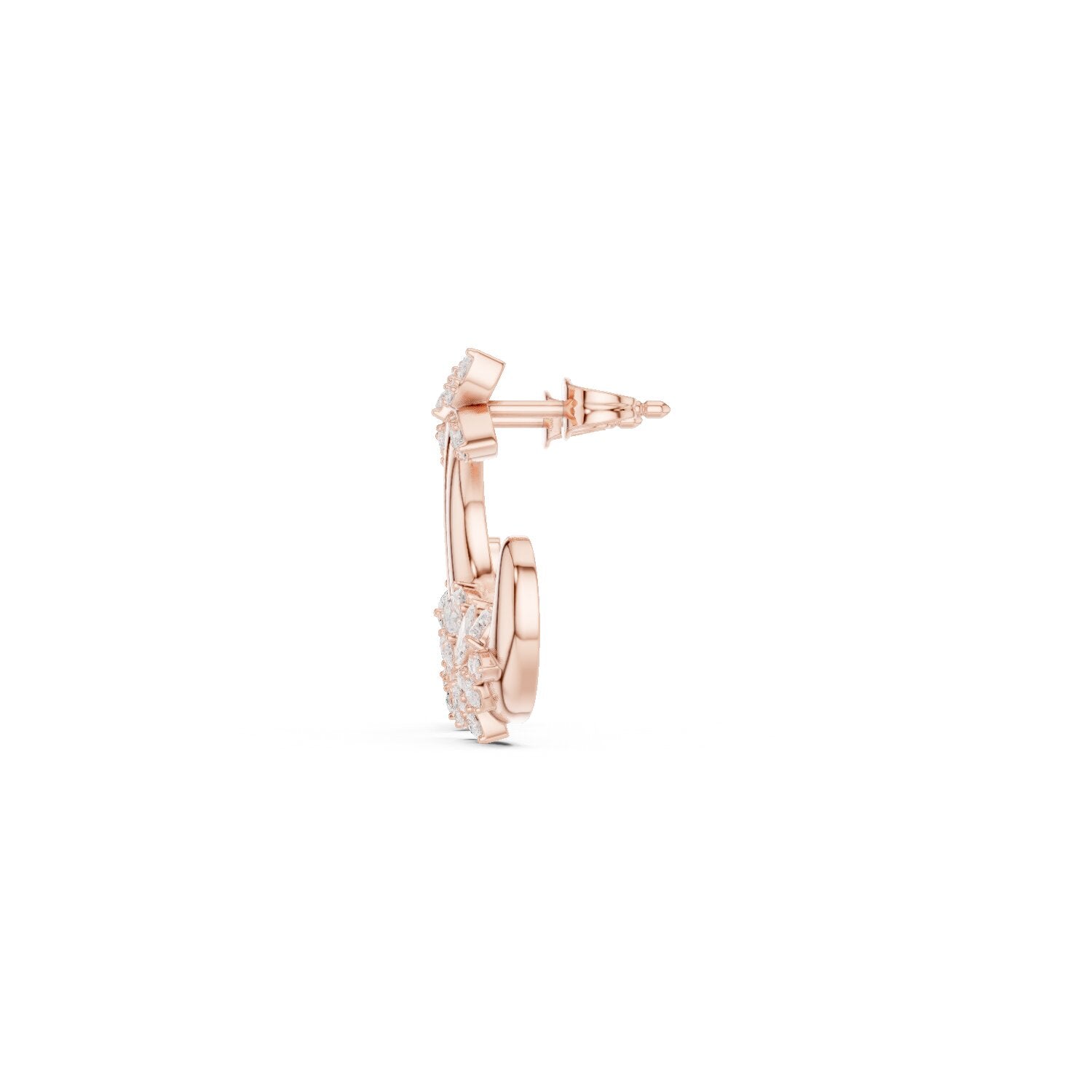 Mixed Shape Lab Grown Diamond Climber Earrings