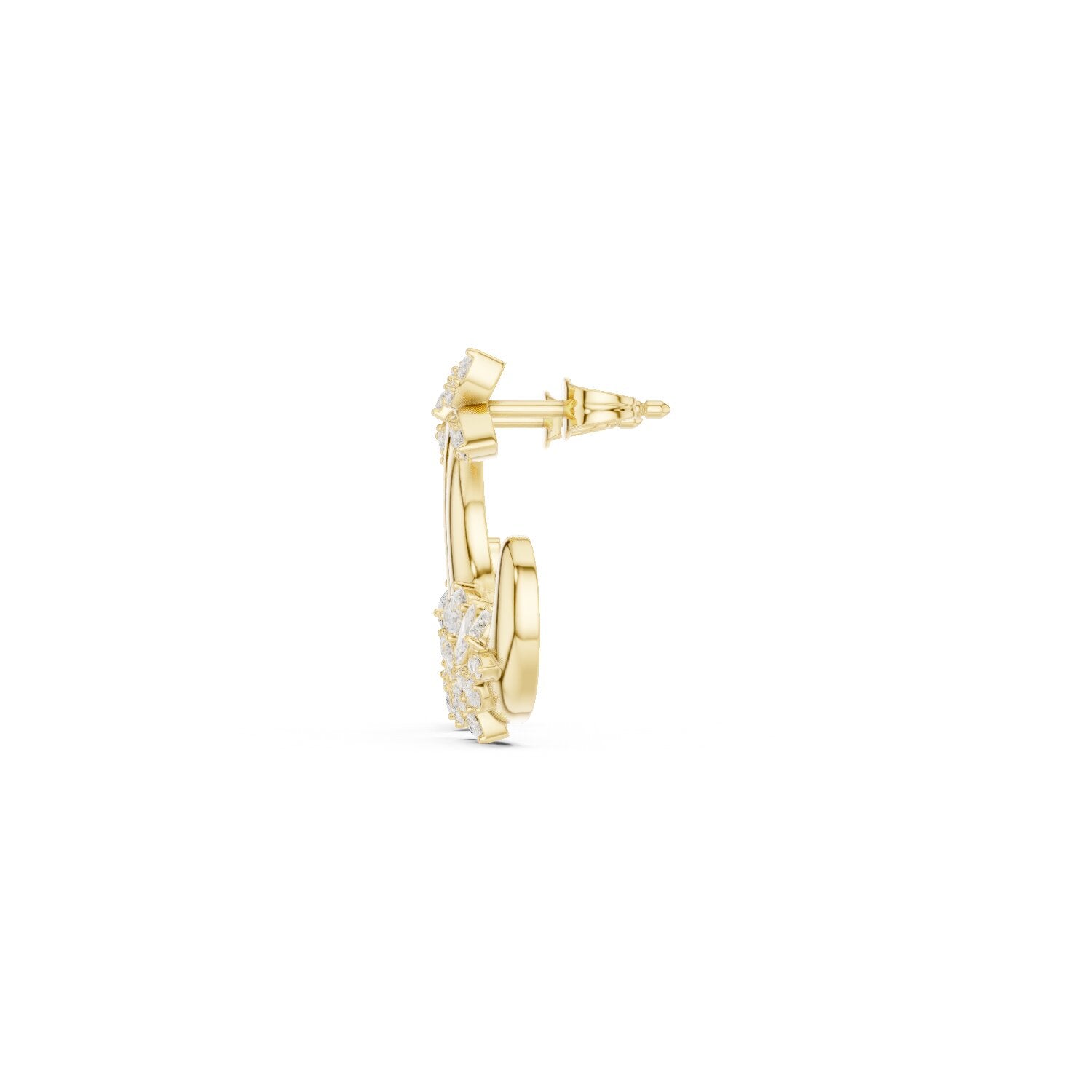 Mixed Shape Lab Grown Diamond Climber Earrings