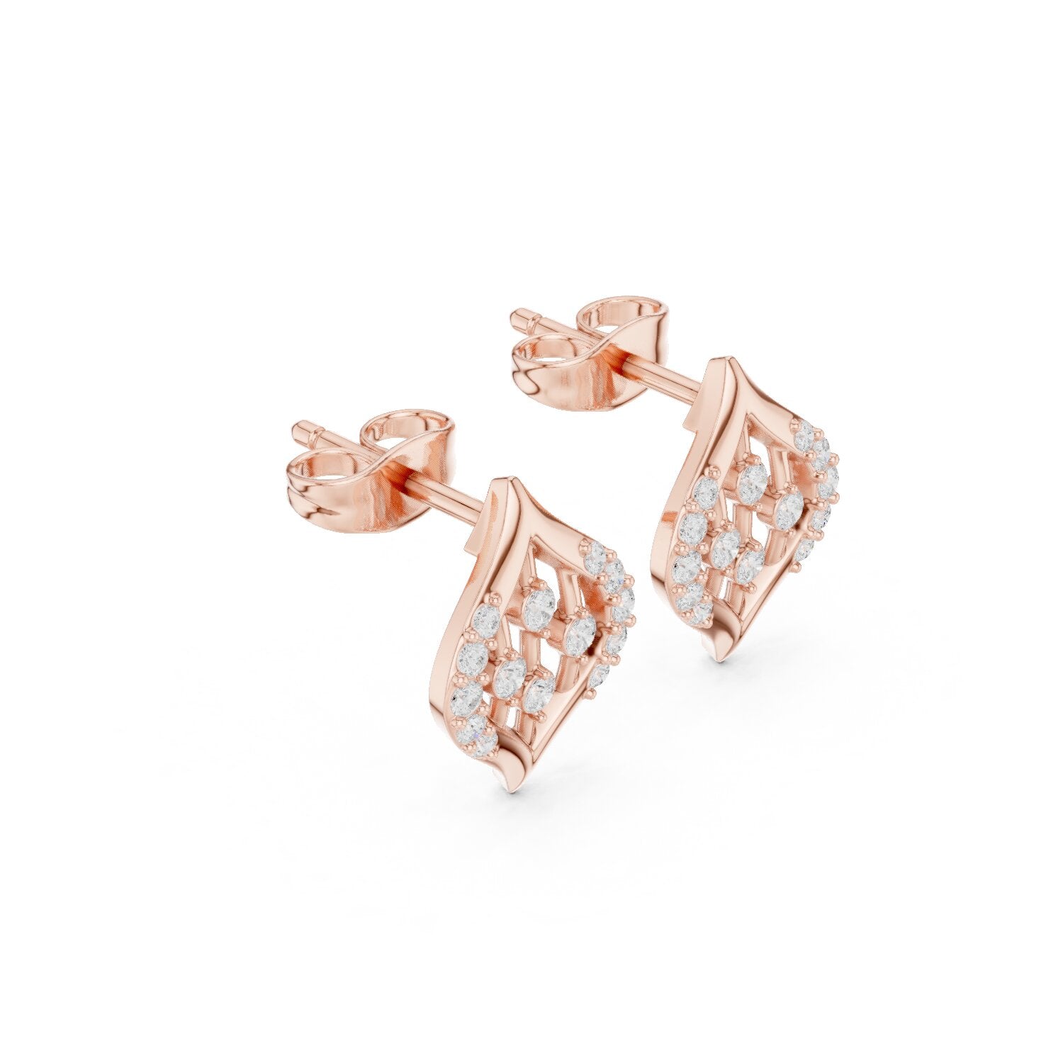 Round Stud Lab Grown Diamond Earrings