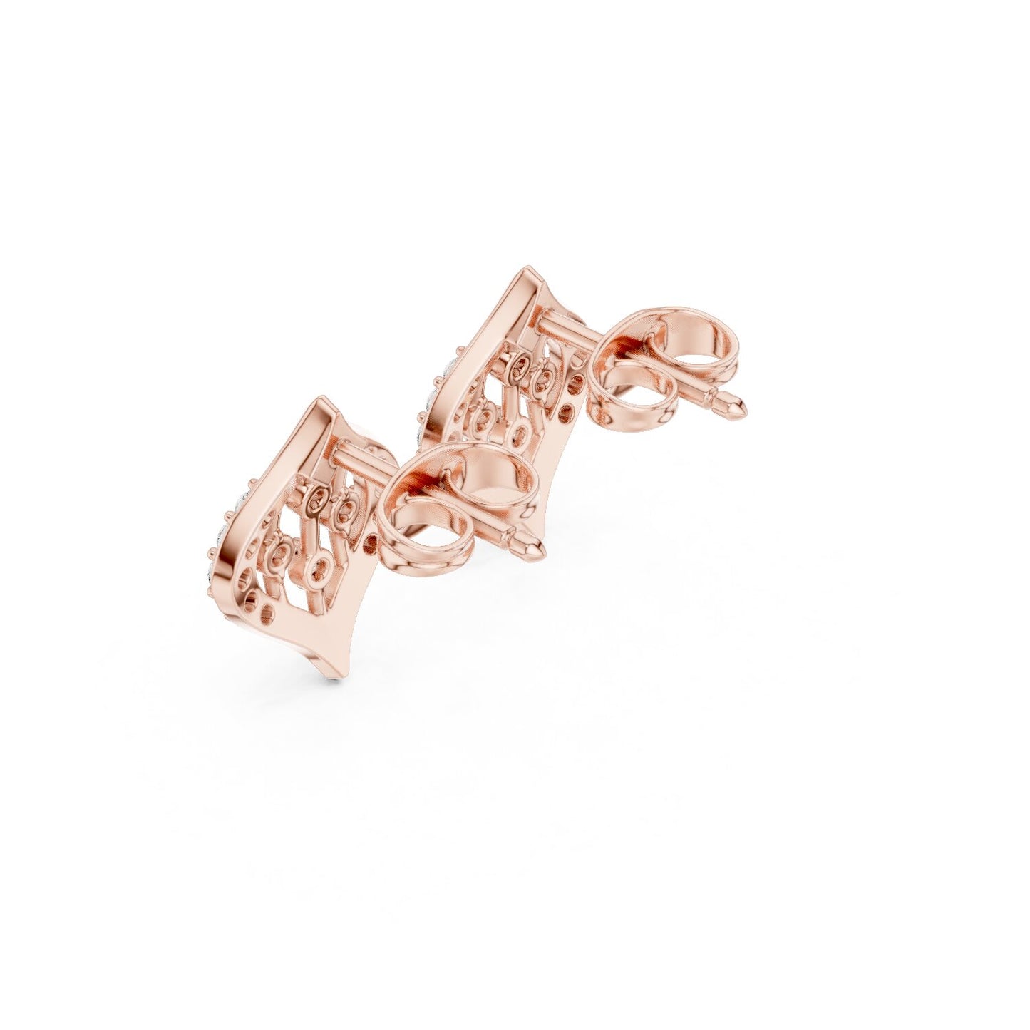 Round Stud Lab Grown Diamond Earrings