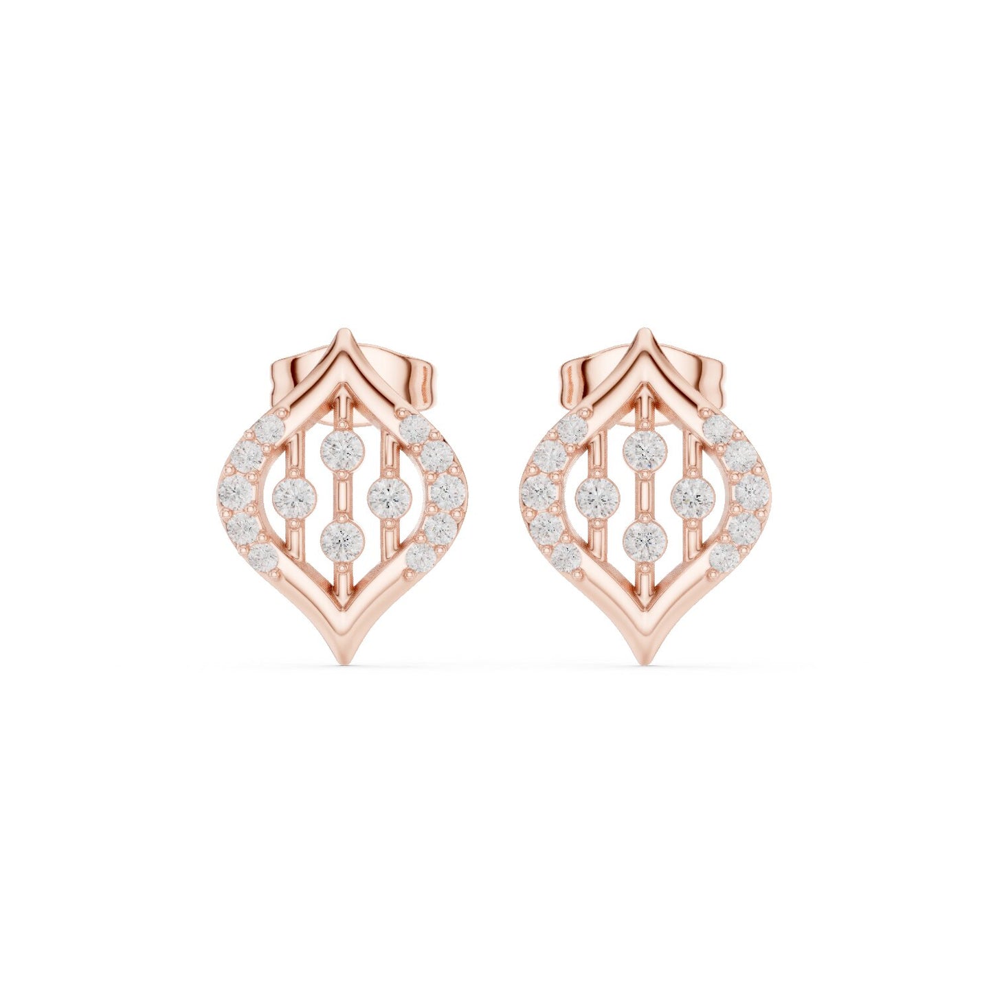 Round Stud Lab Grown Diamond Earrings