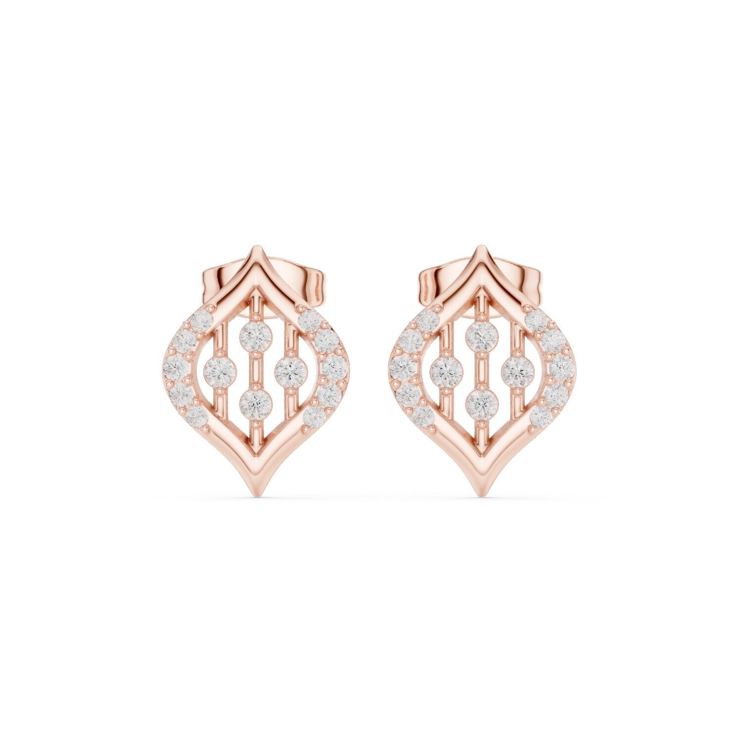 Round Stud Lab Grown Diamond Earrings