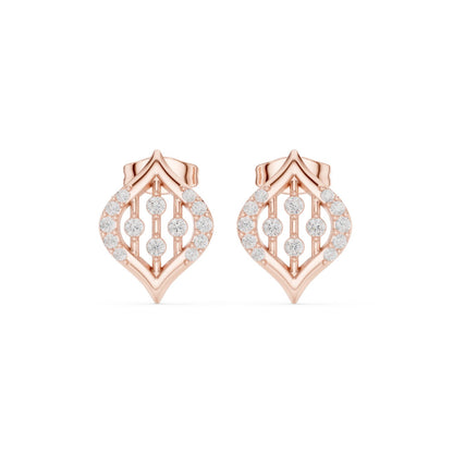 Round Stud Lab Grown Diamond Earrings