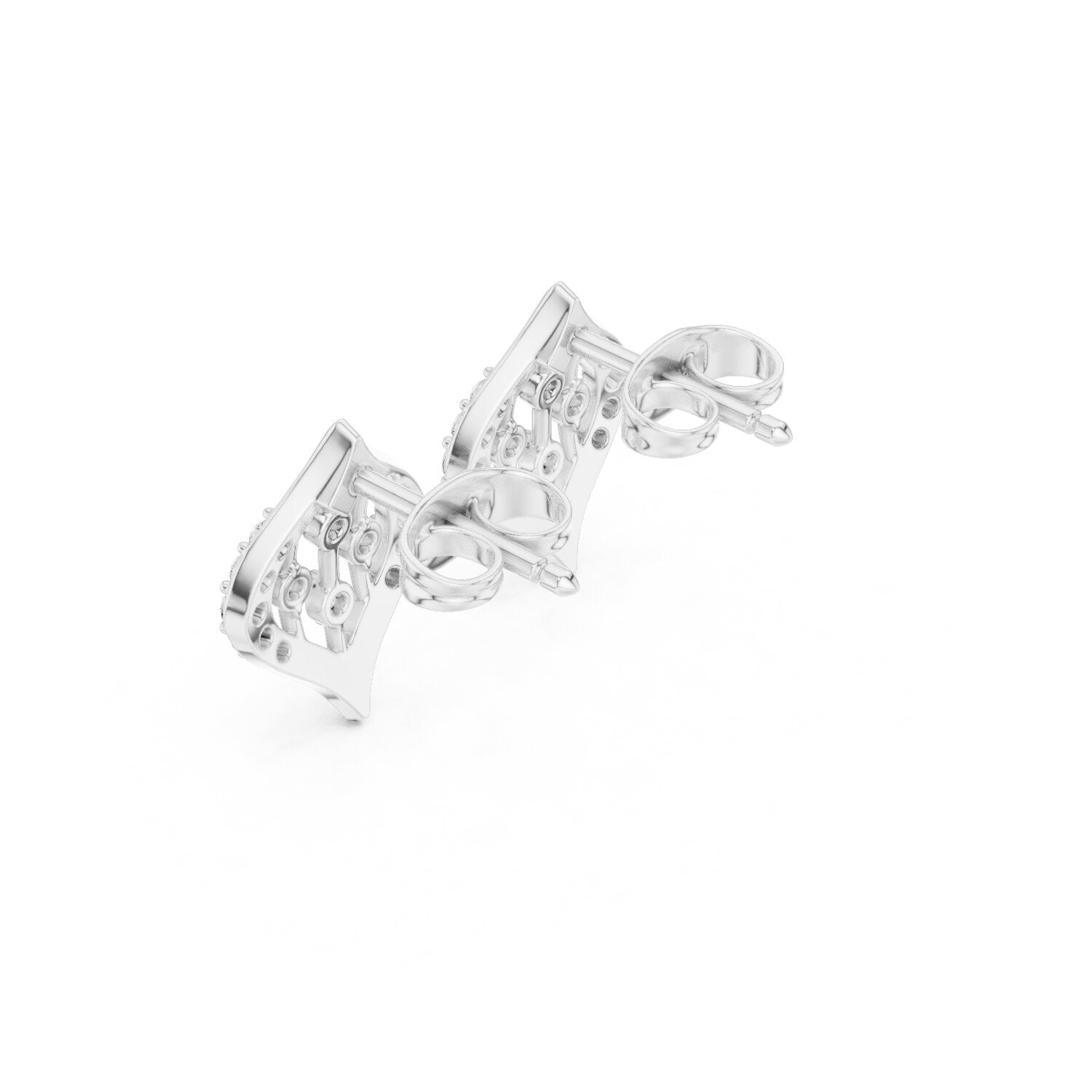 Round Stud Lab Grown Diamond Earrings