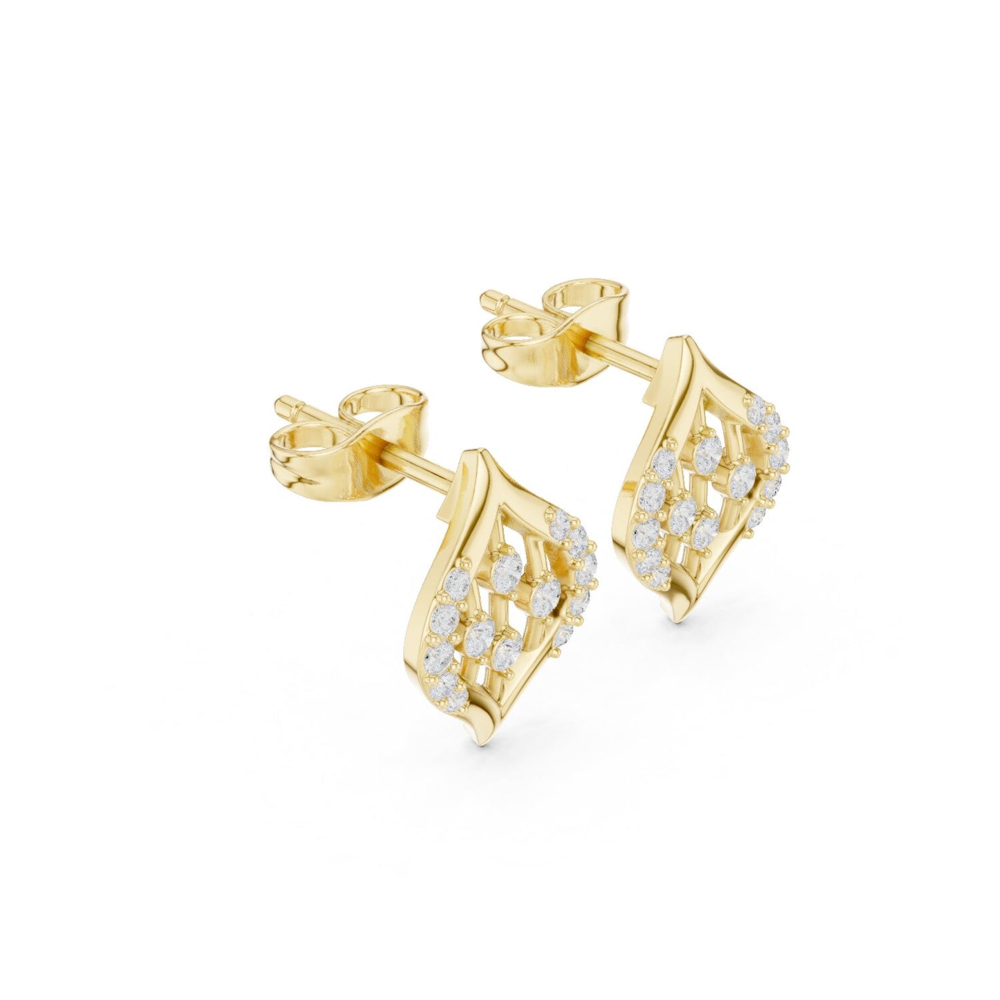 Round Stud Lab Grown Diamond Earrings