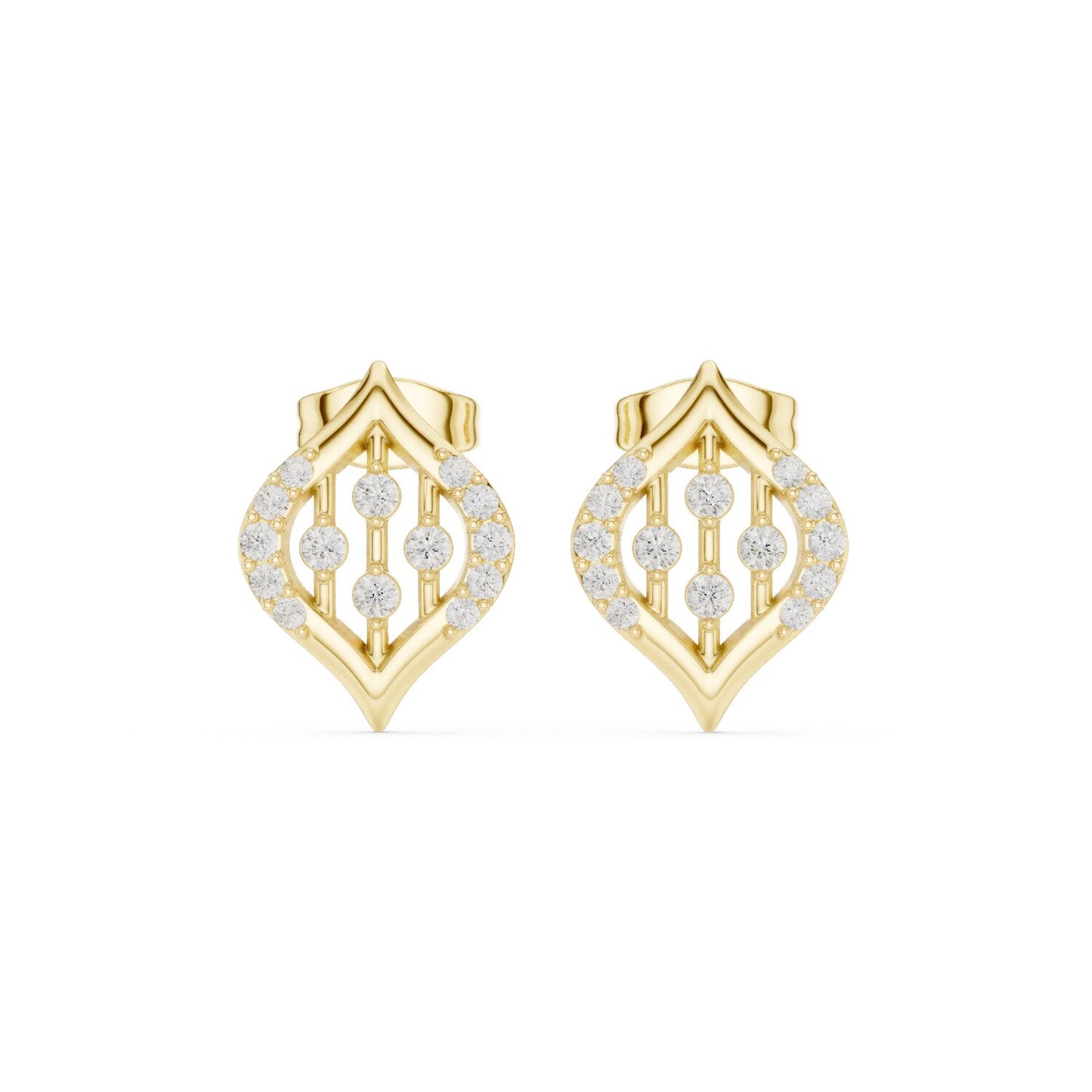 Round Stud Lab Grown Diamond Earrings