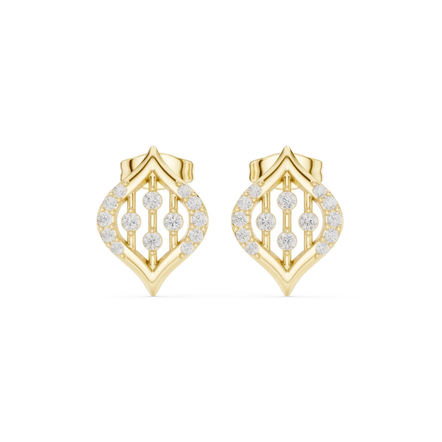 Round Stud Lab Grown Diamond Earrings