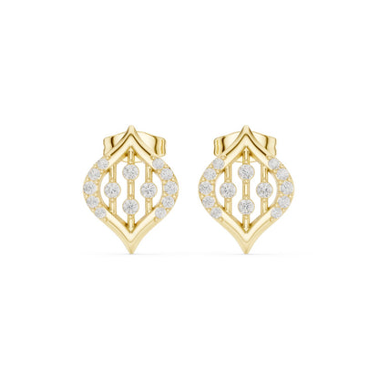 Round Stud Lab Grown Diamond Earrings