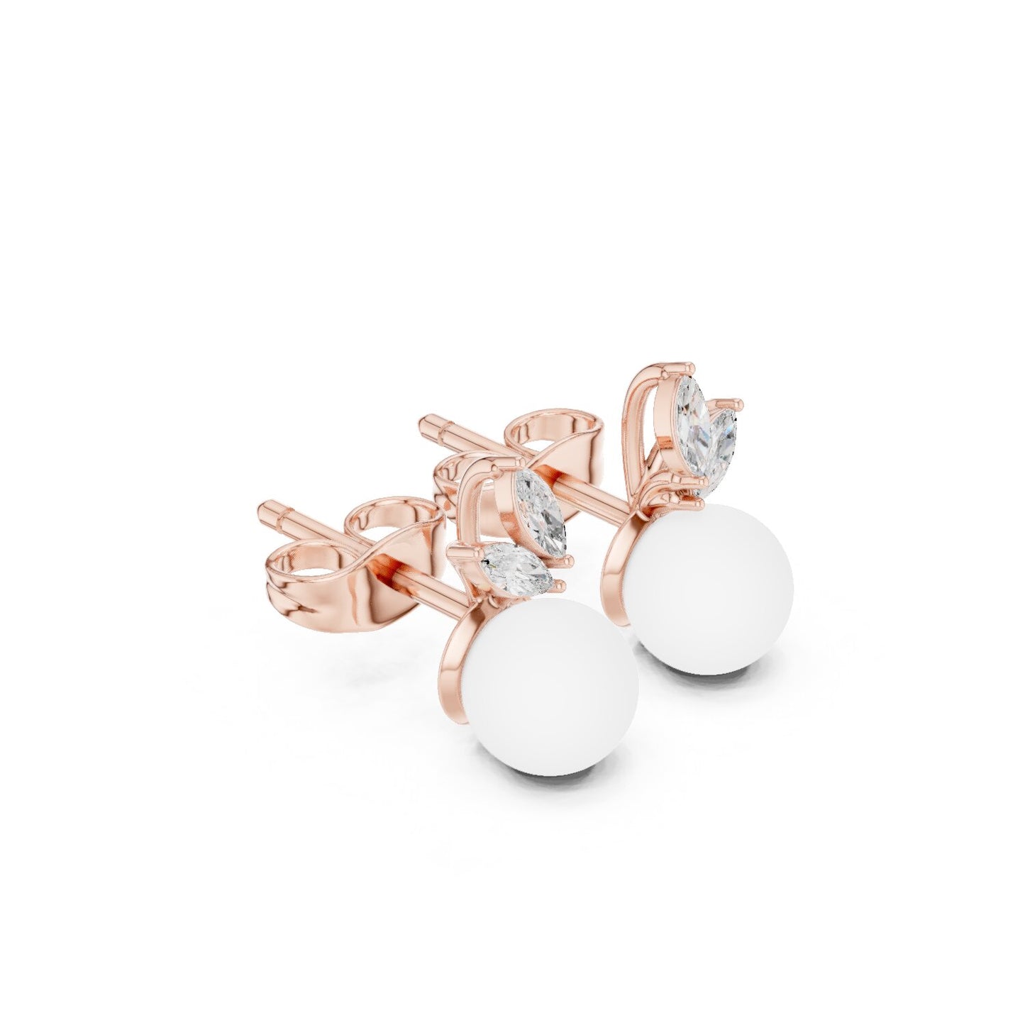 Round Drop Lab Grown Diamond Earrings