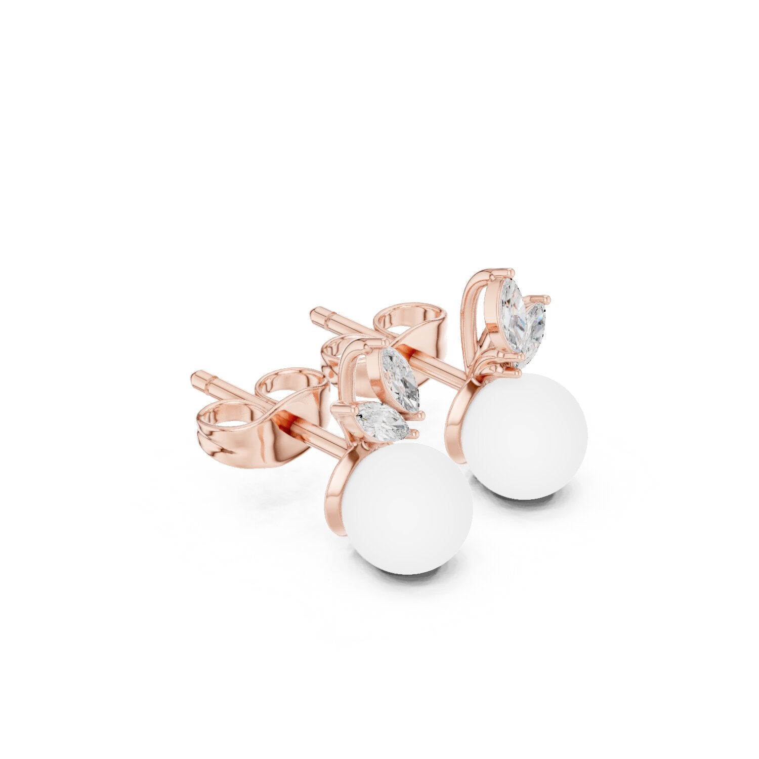 Round Drop Lab Grown Diamond Earrings