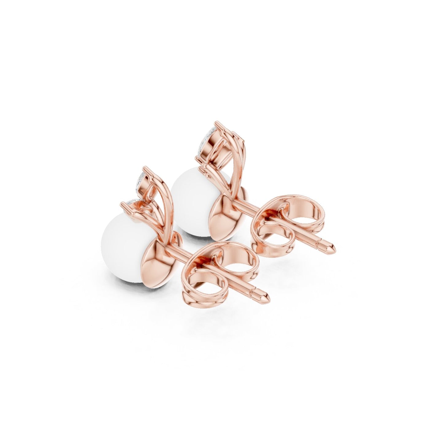 Round Drop Lab Grown Diamond Earrings