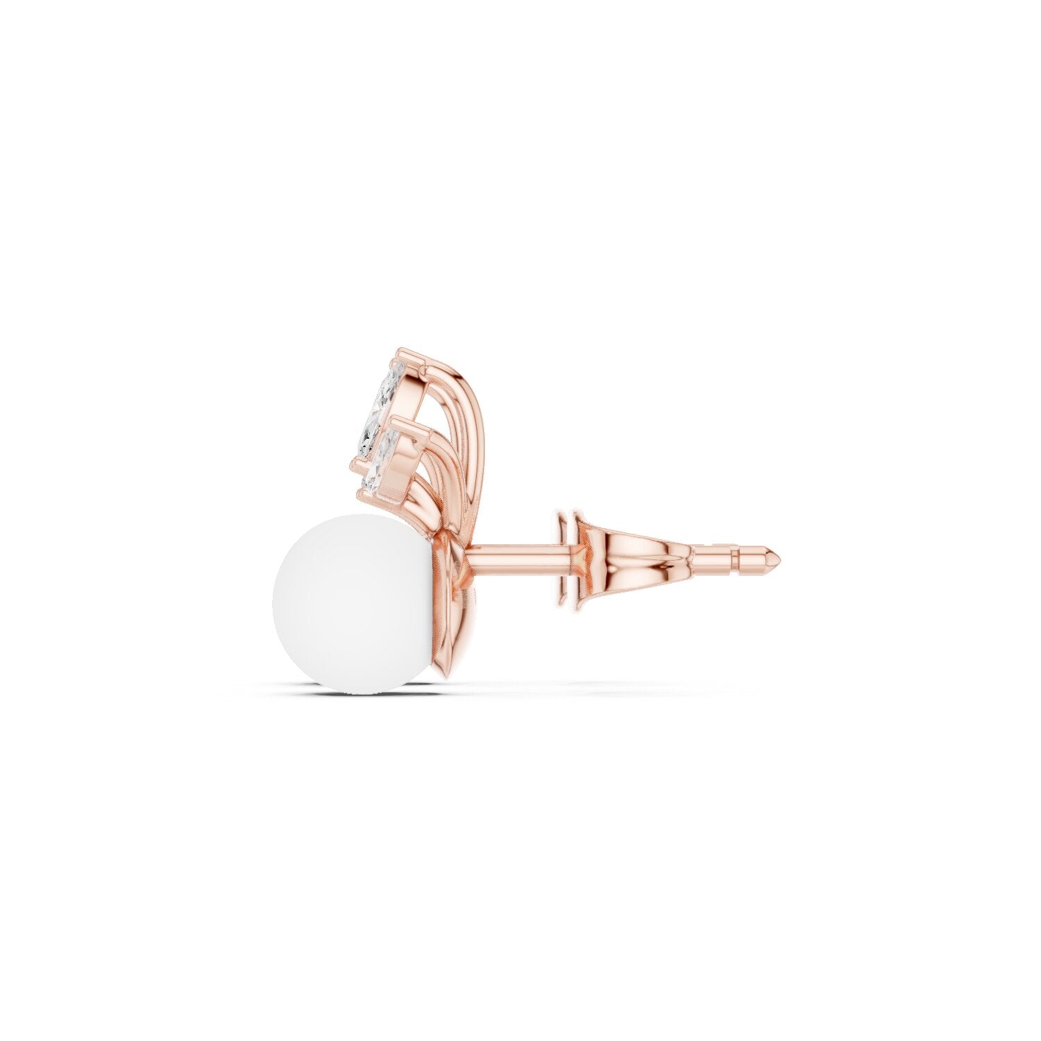 Round Drop Lab Grown Diamond Earrings