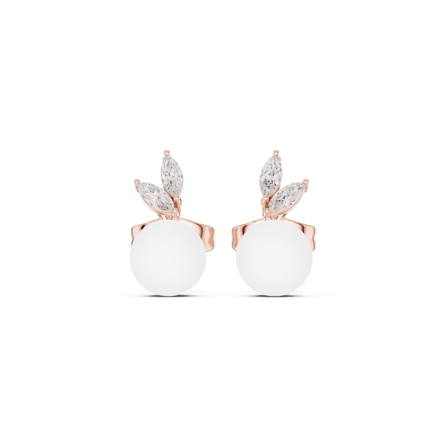 Round Drop Lab Grown Diamond Earrings