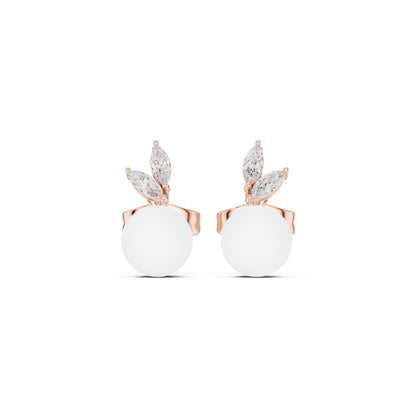 Round Drop Lab Grown Diamond Earrings