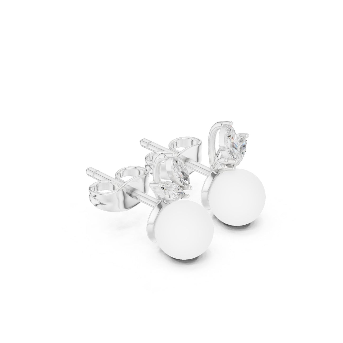 Round Drop Lab Grown Diamond Earrings