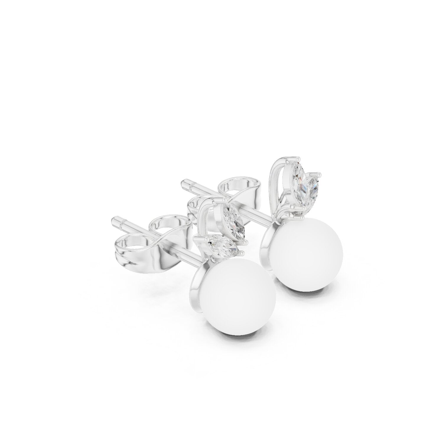 Round Drop Lab Grown Diamond Earrings