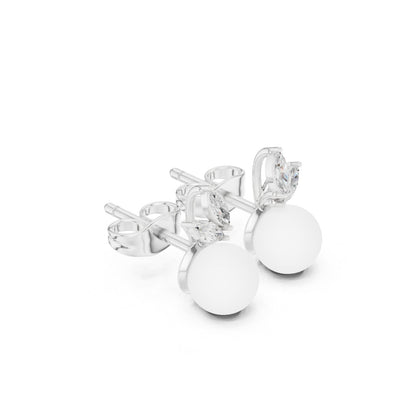 Round Drop Lab Grown Diamond Earrings