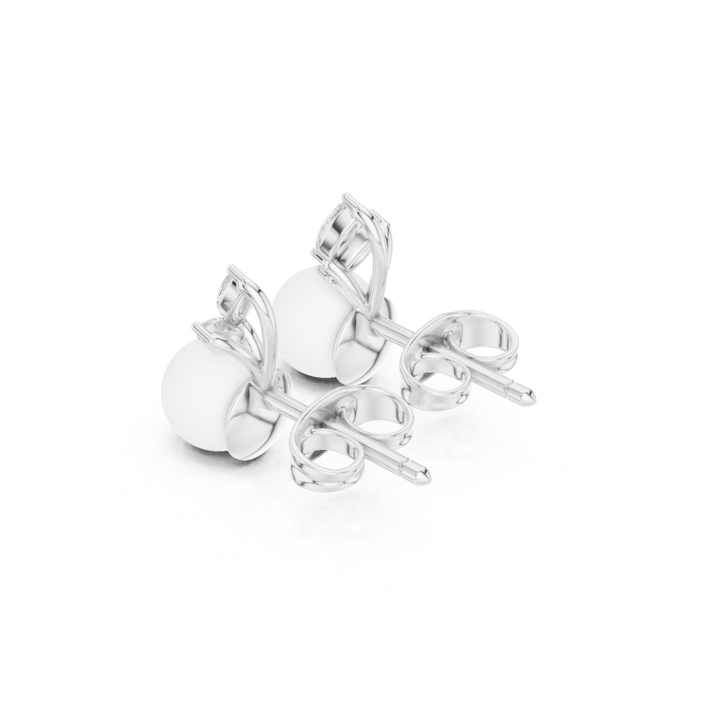 Round Drop Lab Grown Diamond Earrings