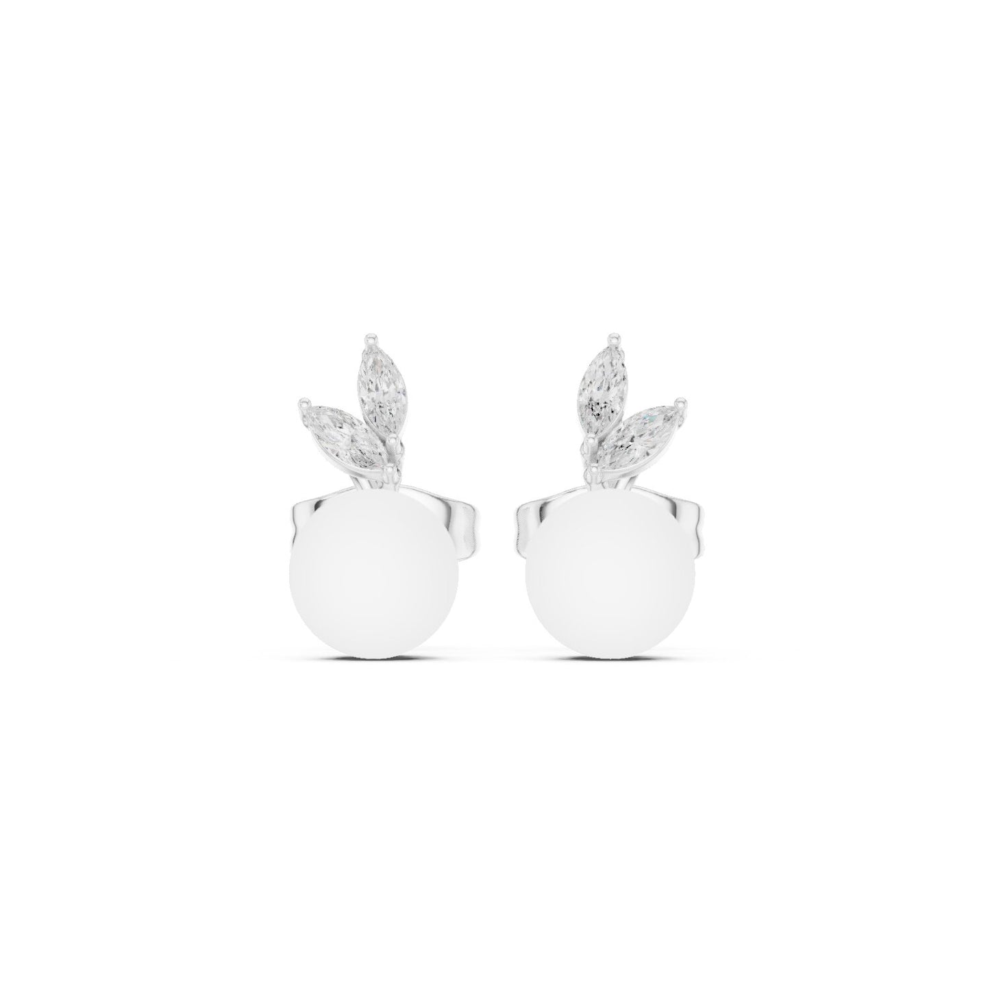 Round Drop Lab Grown Diamond Earrings