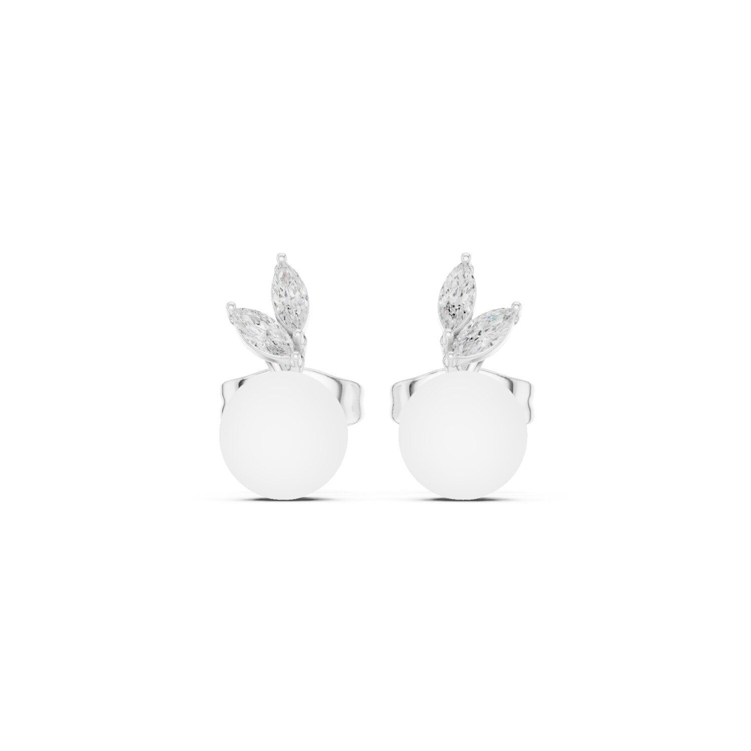 Round Drop Lab Grown Diamond Earrings