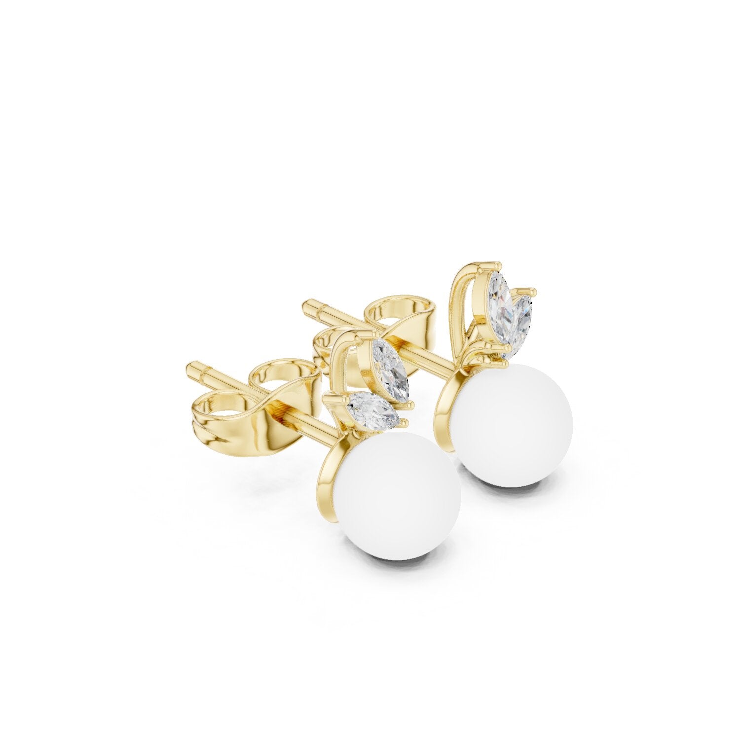 Round Drop Lab Grown Diamond Earrings