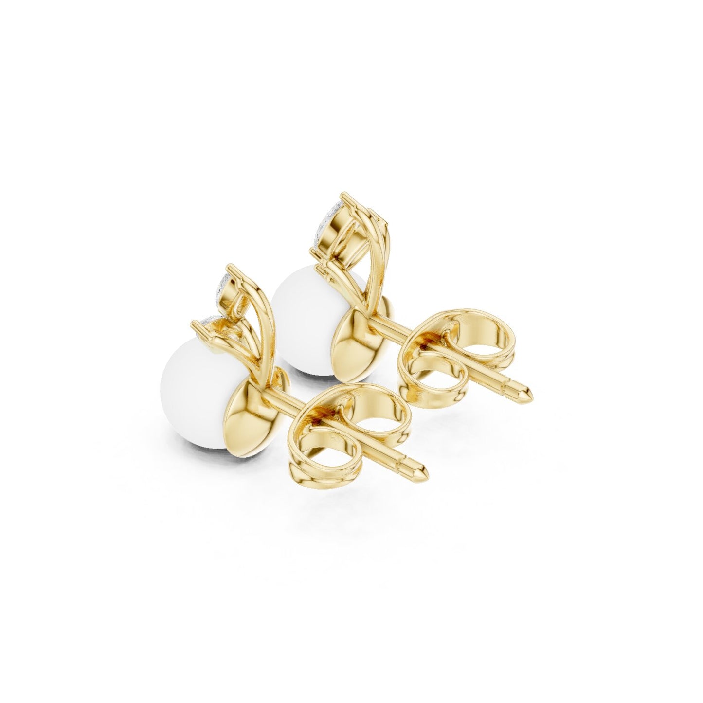 Round Drop Lab Grown Diamond Earrings