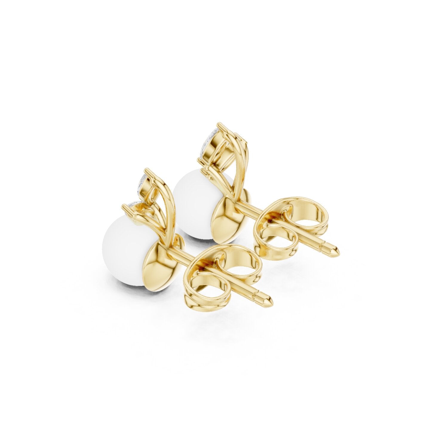 Round Drop Lab Grown Diamond Earrings