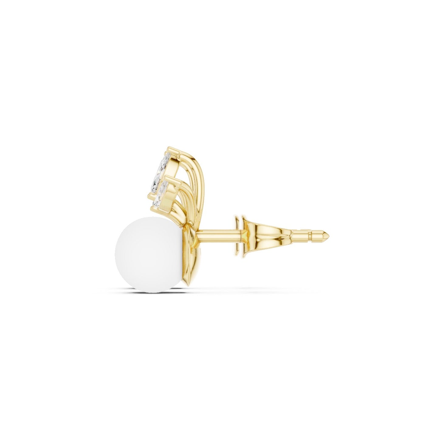 Round Drop Lab Grown Diamond Earrings