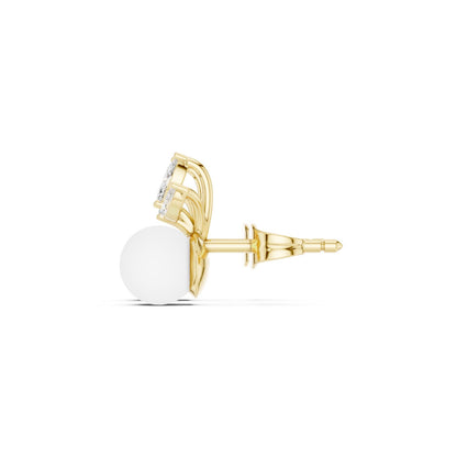 Round Drop Lab Grown Diamond Earrings