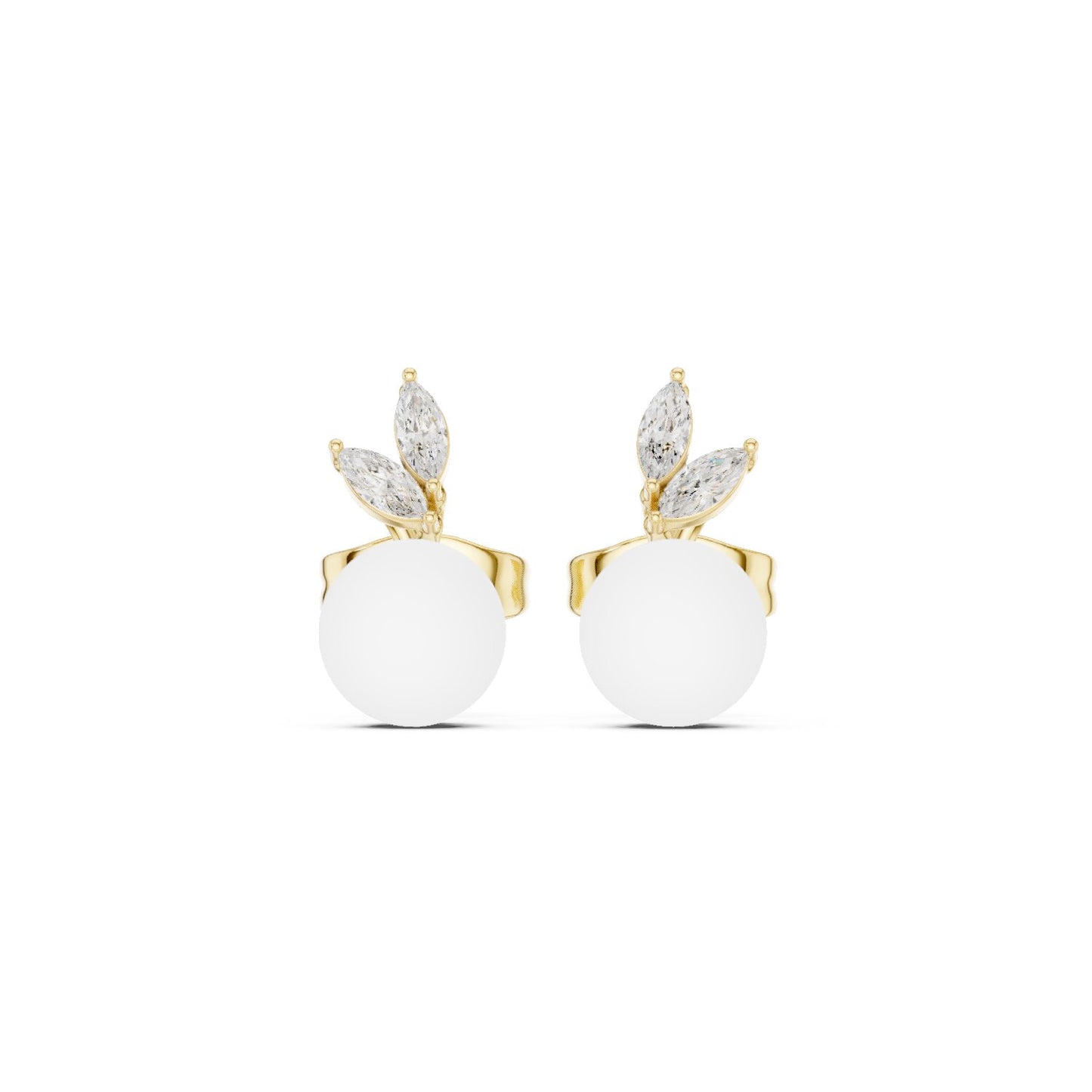 Round Drop Lab Grown Diamond Earrings