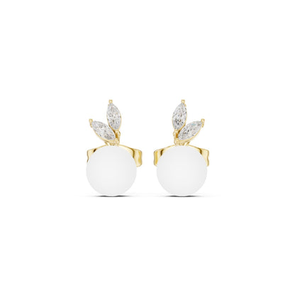 Round Drop Lab Grown Diamond Earrings