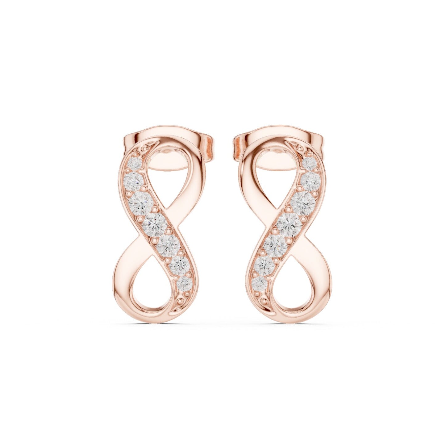 Round Stud Lab Grown Diamond Earrings