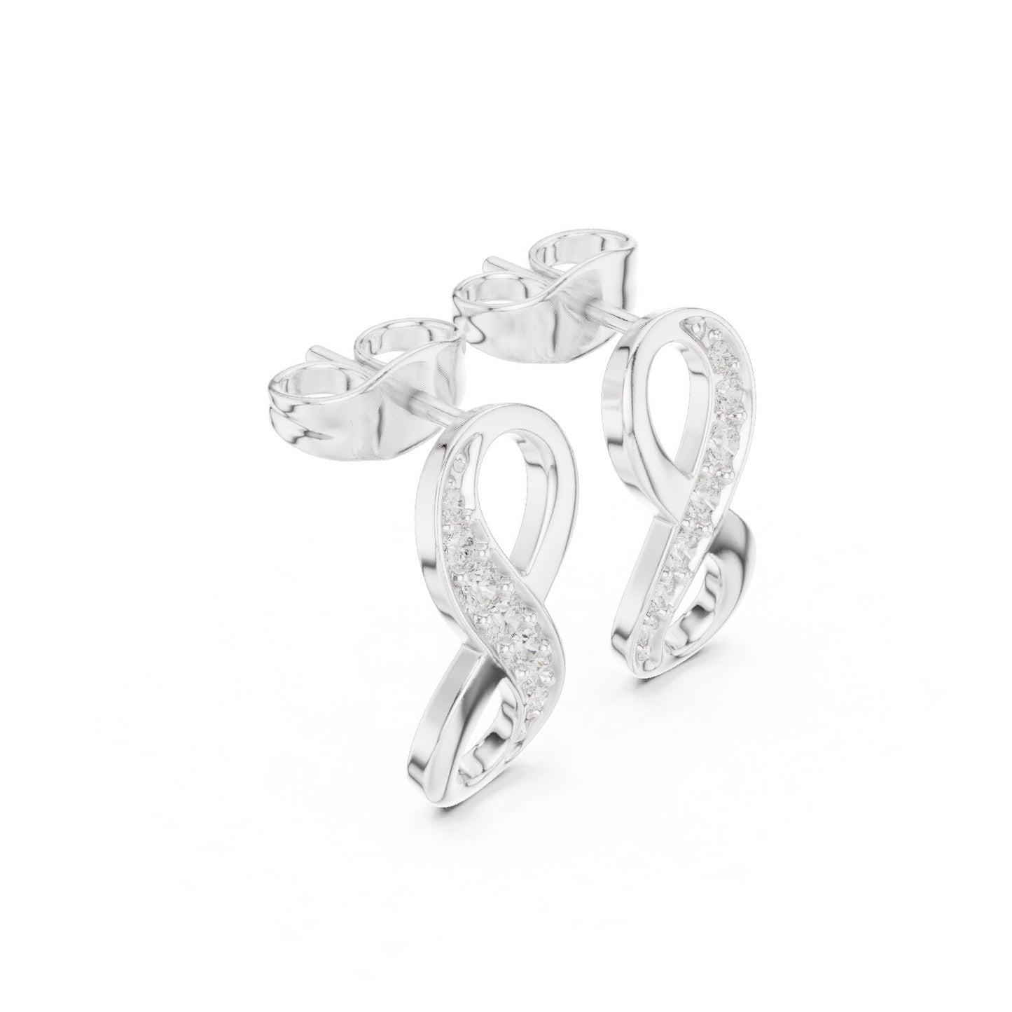 Round Stud Lab Grown Diamond Earrings