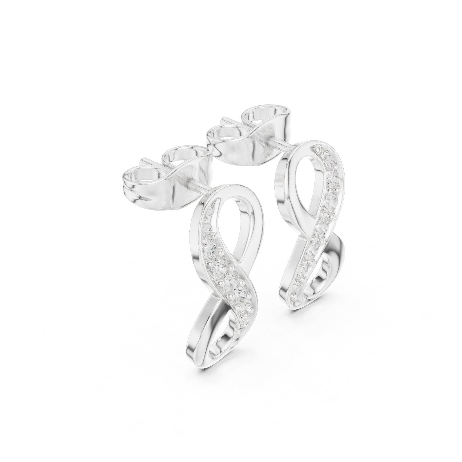 Round Stud Lab Grown Diamond Earrings