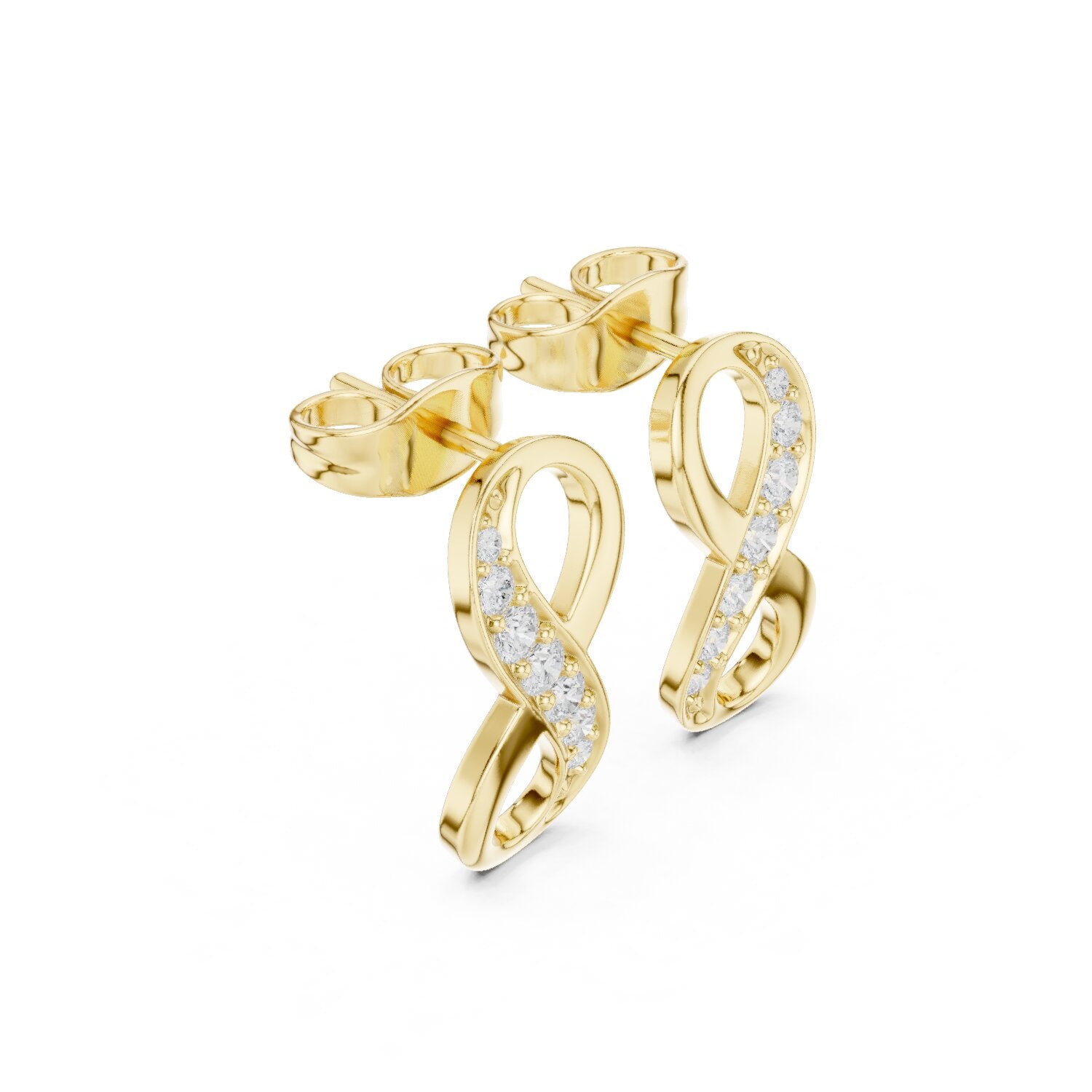 Round Stud Lab Grown Diamond Earrings