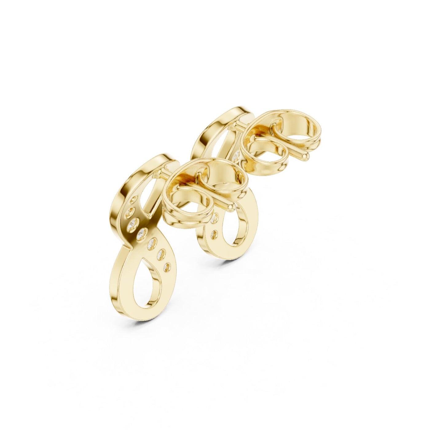 Round Stud Lab Grown Diamond Earrings