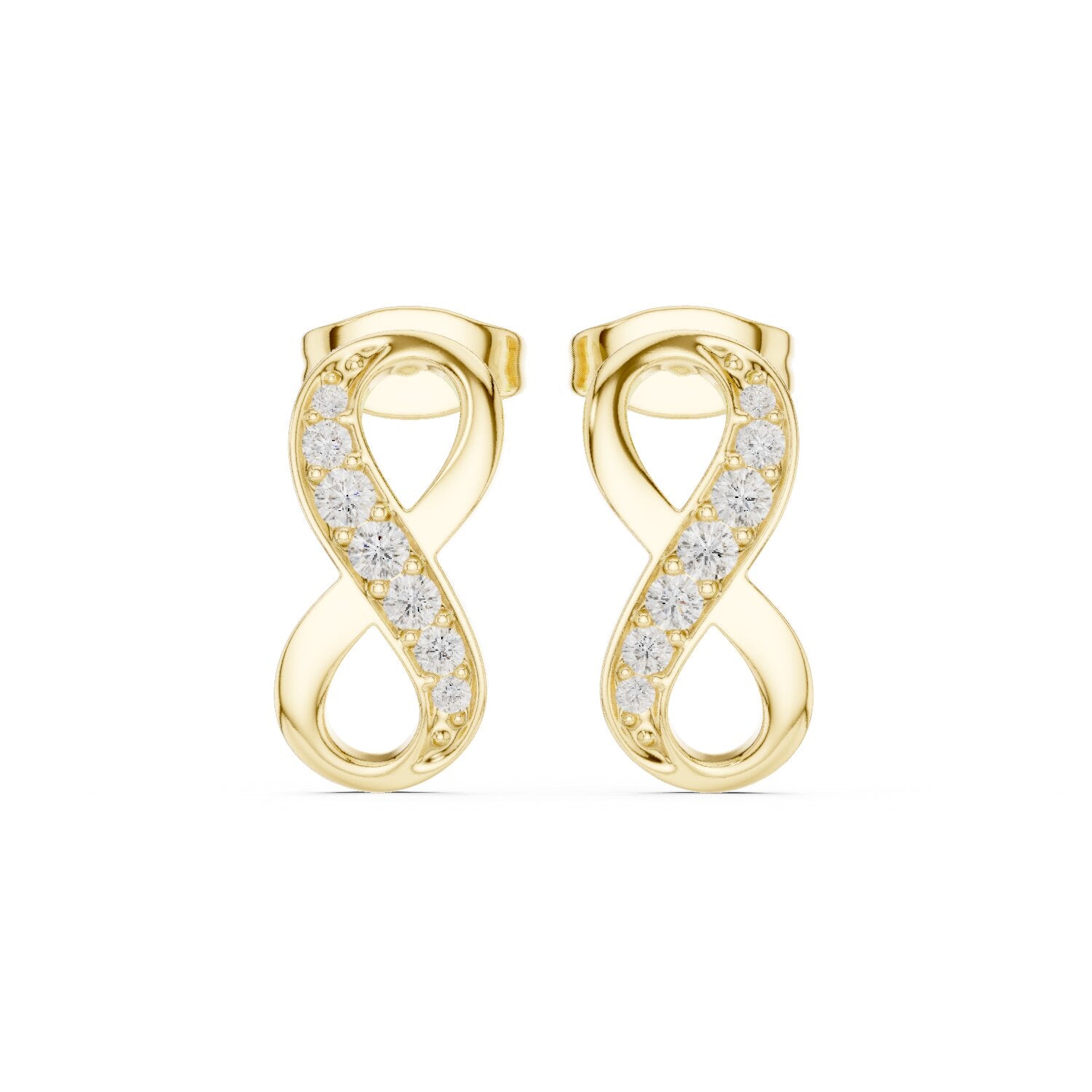 Round Stud Lab Grown Diamond Earrings