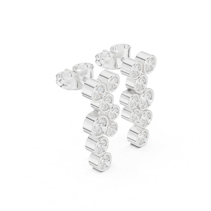 Round Climber Lab Grown Diamond Earrings