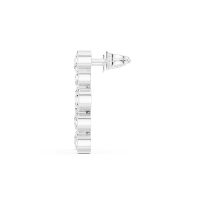 Round Climber Lab Grown Diamond Earrings