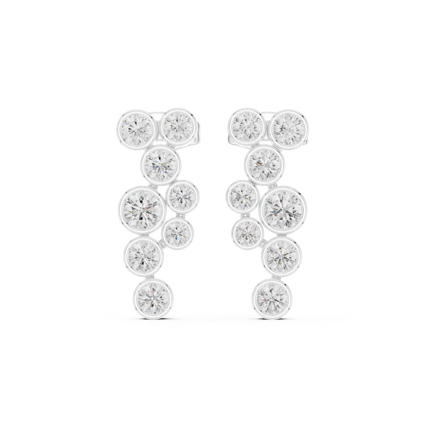 Round Climber Lab Grown Diamond Earrings