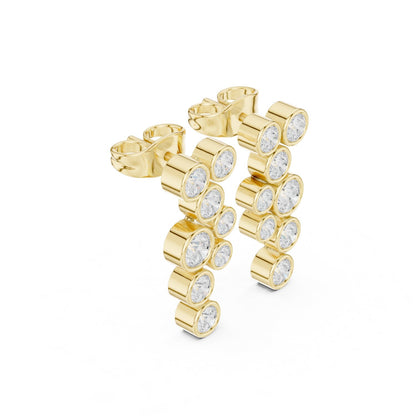 Round Climber Lab Grown Diamond Earrings
