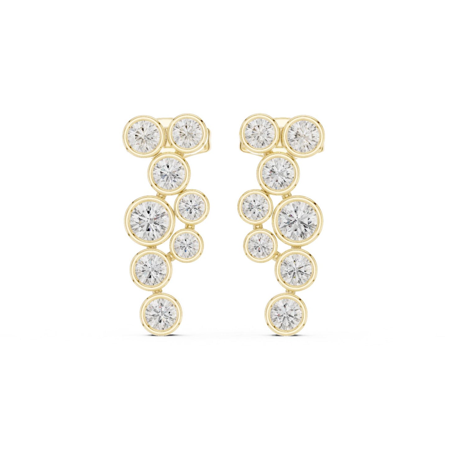 Round Climber Lab Grown Diamond Earrings